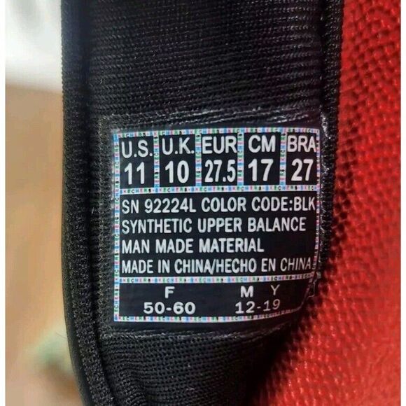 Skechers Supreme Pool Days 92224L Boys Size 11 Black Red Beach Flip Flop Sandals - Picture 10 of 11